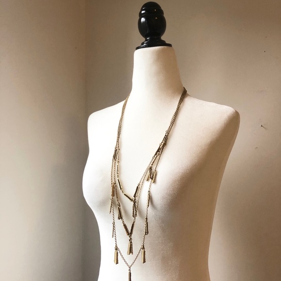 J Crew golden leaves necklace - Picture 3 of 9